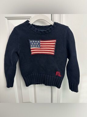 Ralph Lauren flag sweater 3T VGUC